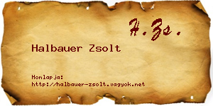Halbauer Zsolt névjegykártya